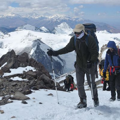 Trekking to plaza colera